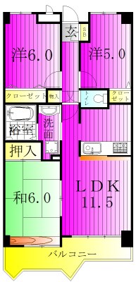 インシュランスビル12 402号室 間取り