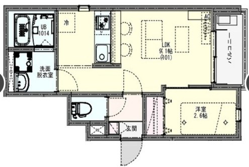 KLEIS馬橋 101号室 間取り