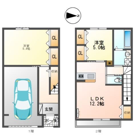 ガレージハウス　プリマステラ 間取り図