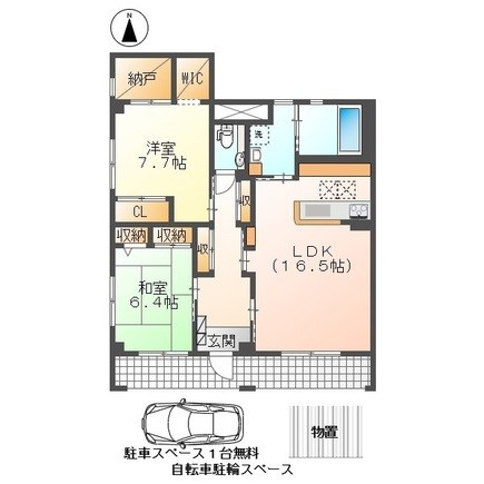 アムール　ワン 間取り図