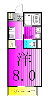 ジーメゾン鎌ケ谷東道野辺アマーレ 103号室 間取り