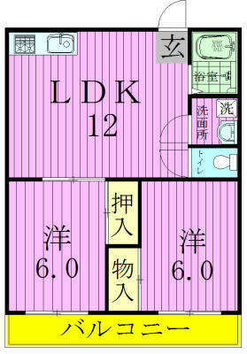 コーポ染谷 105号室 間取り