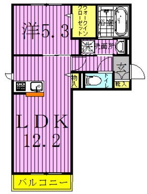 ヴェルデ大島田 203号室 間取り