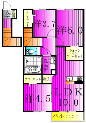 ルアナ 205号室 間取り