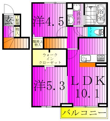 オモト 201号室 間取り