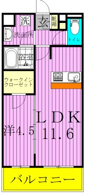 ラグゼナ流山おおたかの森 406号室 間取り
