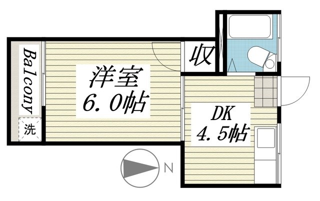 南流山ハイツ 202号室 間取り
