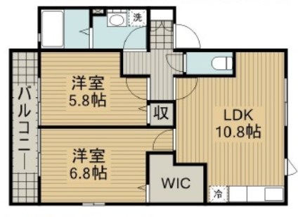 スカイピーク 203号室 間取り