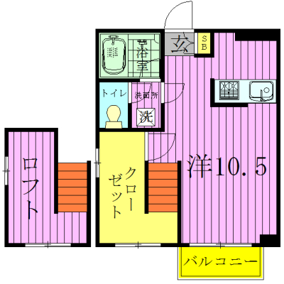 ＴＸ青山 201号室 間取り