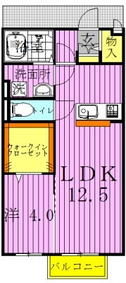 ロイヤルサントビー 202号室 間取り