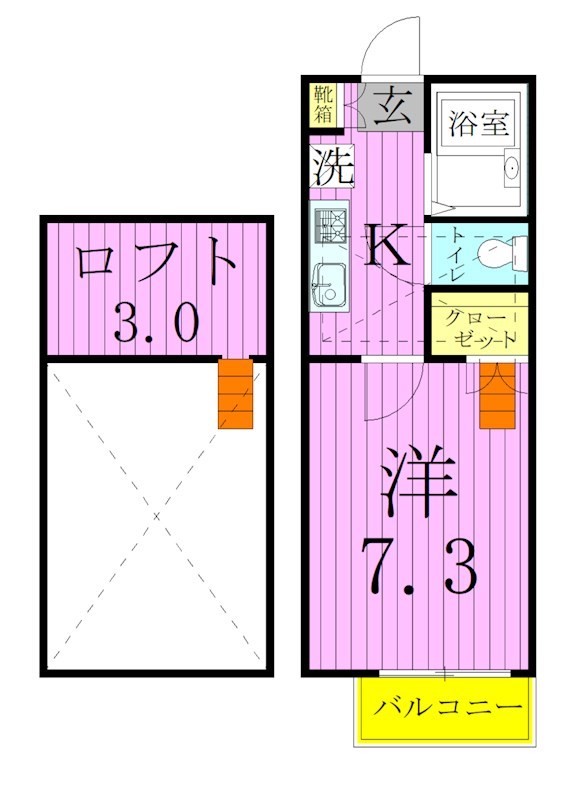 スカイフィールド扇 間取り図