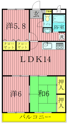 サンエステートＡ棟 間取り