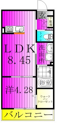 RIZE柏たなかⅡ 102号室 間取り