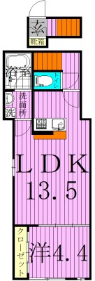 Gluck KASHIWA（グリュックカシワ） 201号室 間取り