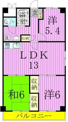 PLENDY北小金 302号室 間取り