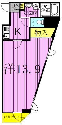 アウローラ 406号室 間取り