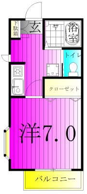 プランドールUN 201号室 間取り