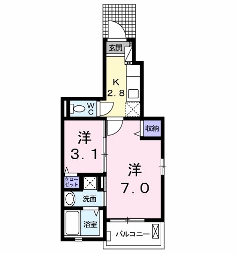 フォルトゥーナ馬橋 101号室 間取り