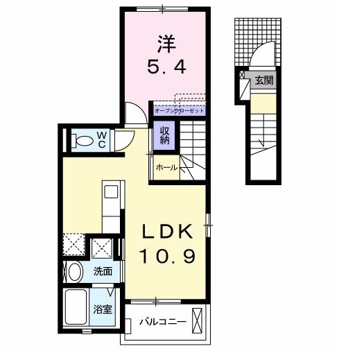 フォルトゥーナ馬橋 201号室 間取り