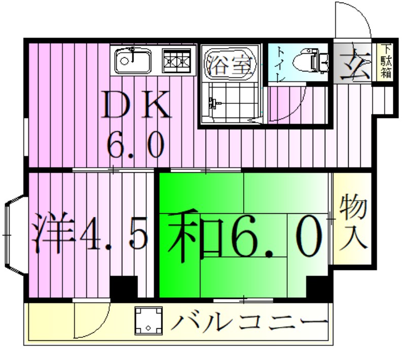 ソマール西竹の塚 間取り図