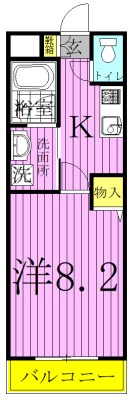 ラ・フラシオン  202号室 間取り