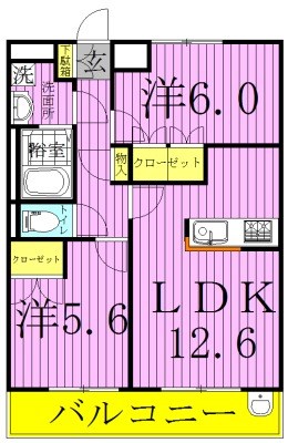 ＲＡＤＩＳＨ　4 102号室 間取り