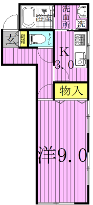 シュエット中央 101号室 間取り