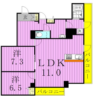 MAKE BLDG 402号室 間取り