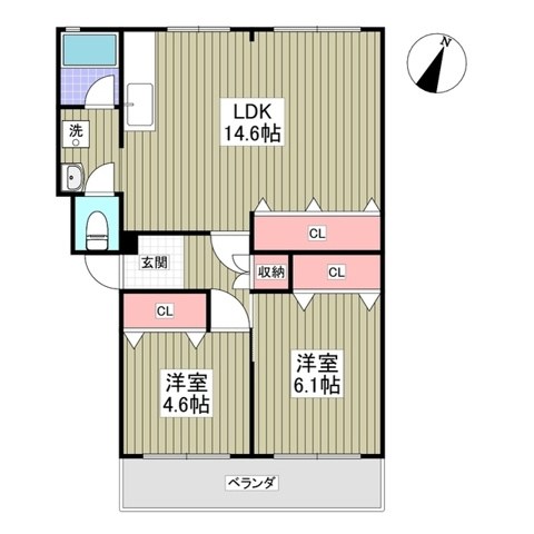 小暮コーポラス 403号室 間取り