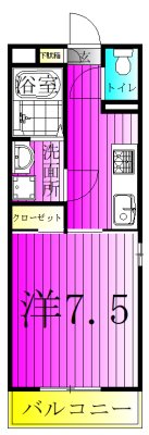ウィステリアシャトー 206号室 間取り