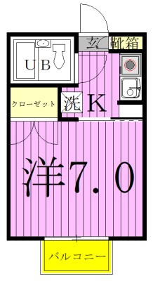 第３コーポ米倉 102号室 間取り