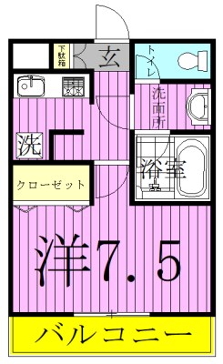 フィールドリバーマンション 105号室 間取り