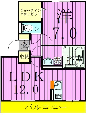 クレールＩ棟 301号室 間取り