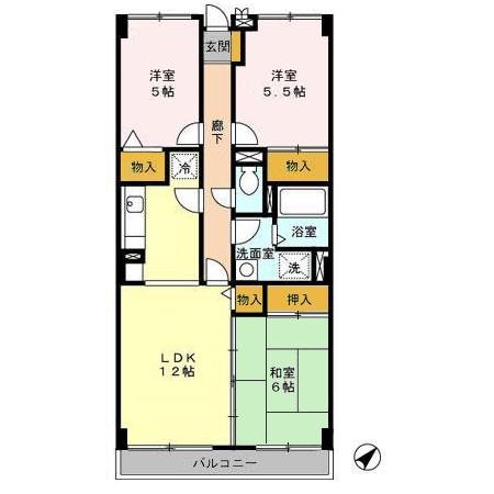 グリーン新柏 202号室 間取り