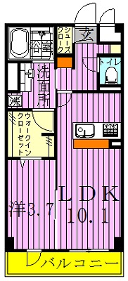サンクレージュⅡ 303号室 間取り