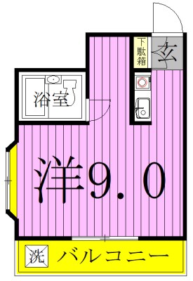 オークハイツ 804号室 間取り