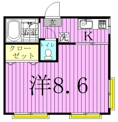 エアリーコート 201号室 間取り