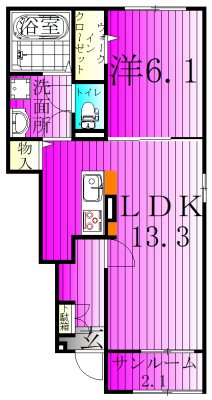 ラディッシュ７ 103号室 間取り
