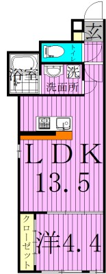 Gluck KASHIWA（グリュックカシワ） 101号室 間取り