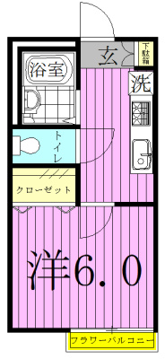 メゾンハピネス石井２ 102号室 間取り