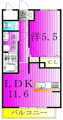 ラシュール　フィリア 605号室 間取り