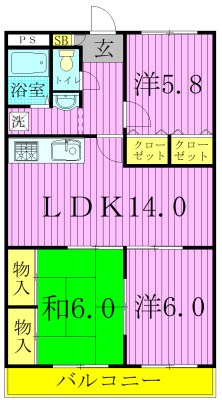 サンエステートＡ 205号室 間取り