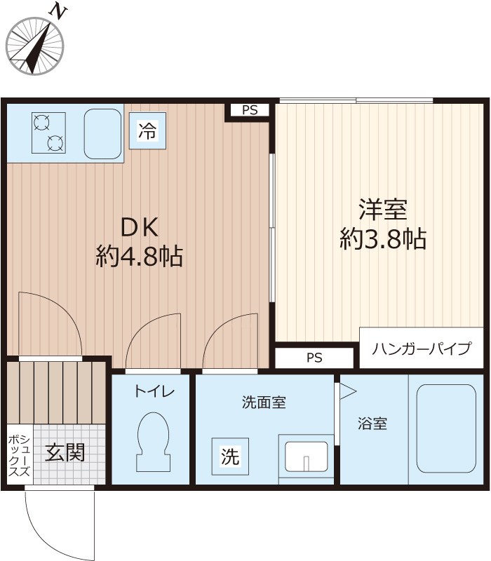 vinosity 柏 202号室 間取り