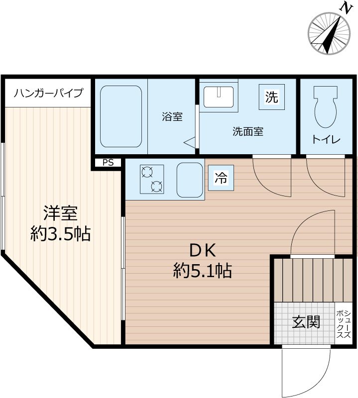 vinosity 柏 203号室 間取り