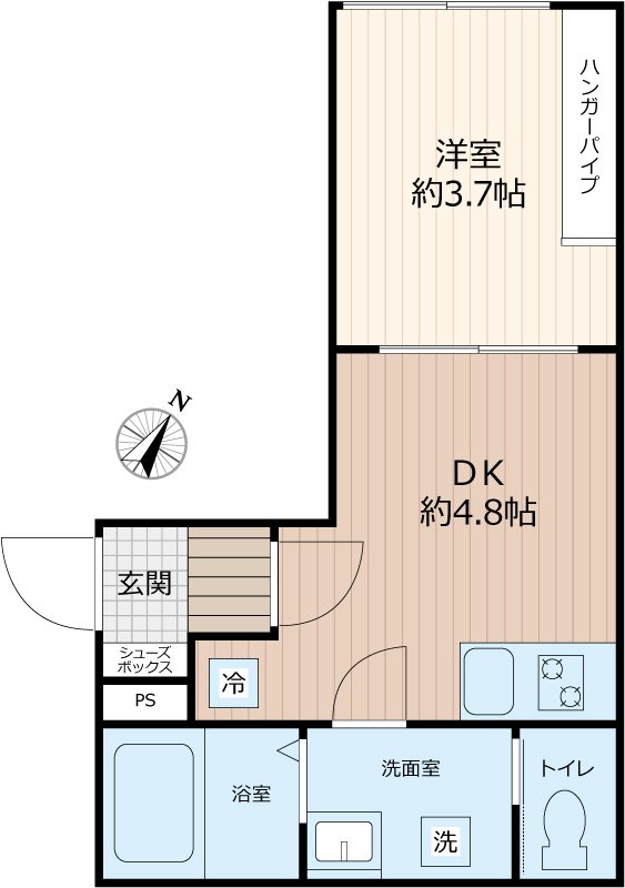 vinosity 柏 301号室 間取り