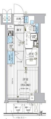 メインステージ松戸 402号室 間取り