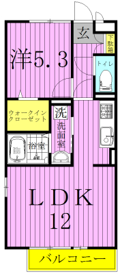 コリーヌ・ドゥ 103号室 間取り