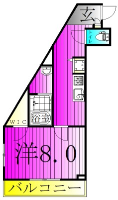 アンクルール南柏Ⅱ 103号室 間取り