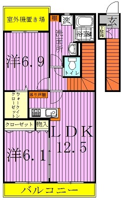 スプランドゥールⅡ 202号室 間取り