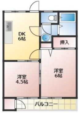 R FIELDS MATSUDO　Ⅵ 304号室 間取り